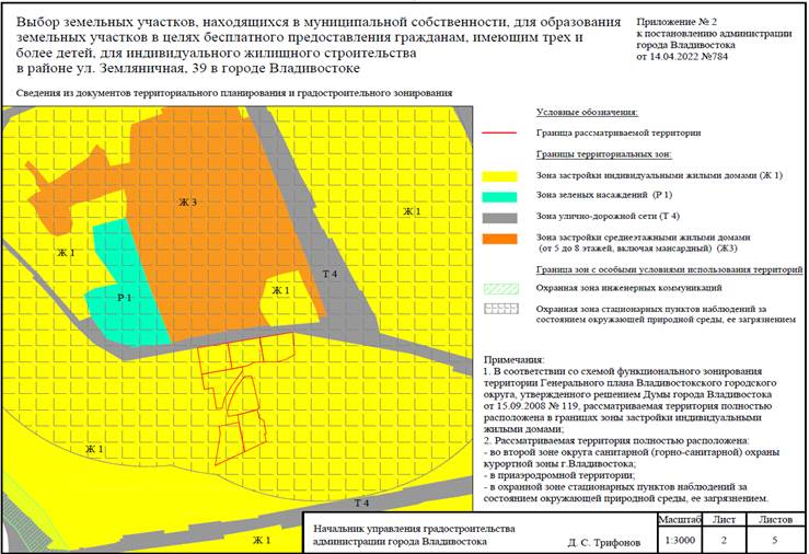 Постановление Администрации г. Владивостока от 14.04.2022 N 784 "О назначении и проведении общественного обсуждения по вопросу выбора земельных участков, находящихся в муниципальной собственности, для образования земельных участков в целях бесплатного предоставления гражданам, имеющим трех и более детей, для индивидуального жилищного строительства в районе ул. Земляничная, 39 в городе Владивостоке"