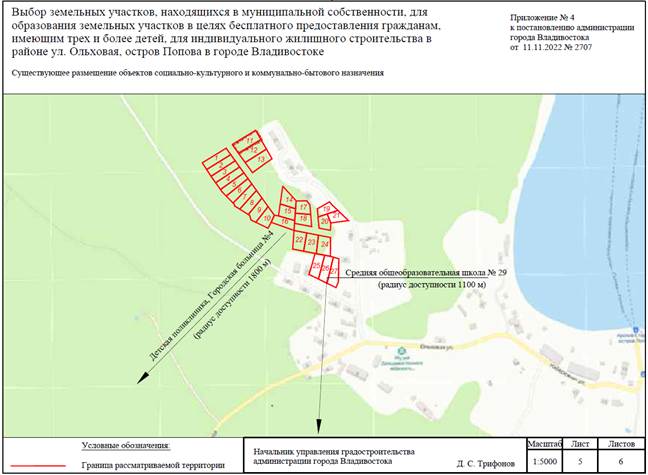 Постановление Администрации г. Владивостока от 11.11.2022 N 2707 "О назначении и проведении общественного обсуждения по вопросу выбора земельных участков, находящихся в муниципальной собственности, для образования земельных участков в целях бесплатного предоставления гражданам, имеющим трех и более детей, для индивидуального жилищного строительства в районе ул. Ольховая, остров Попова в городе Владивостоке"