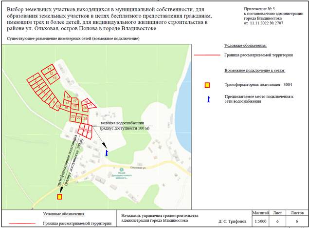 Постановление Администрации г. Владивостока от 11.11.2022 N 2707 "О назначении и проведении общественного обсуждения по вопросу выбора земельных участков, находящихся в муниципальной собственности, для образования земельных участков в целях бесплатного предоставления гражданам, имеющим трех и более детей, для индивидуального жилищного строительства в районе ул. Ольховая, остров Попова в городе Владивостоке"