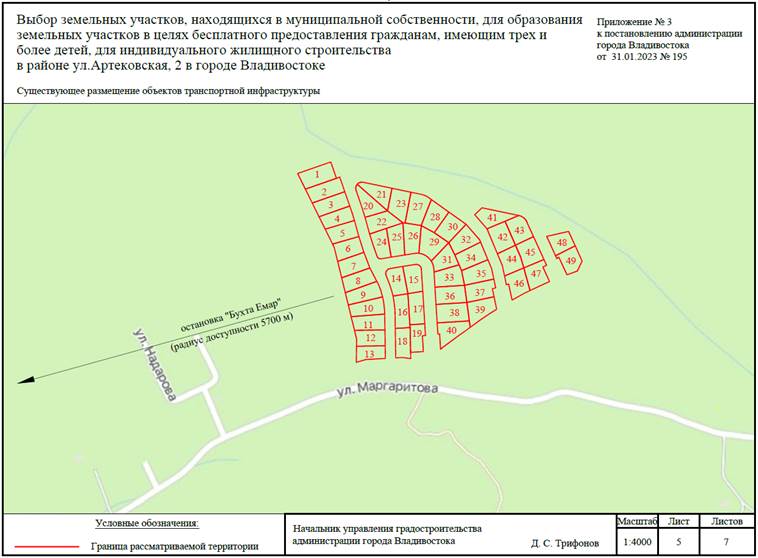 Постановление Администрации г. Владивостока от 31.01.2023 N 195 "О назначении и проведении общественного обсуждения по вопросу выбора земельных участков, находящихся в муниципальной собственности, для образования земельных участков в целях бесплатного предоставления гражданам, имеющим трех и более детей, для индивидуального жилищного строительства в районе ул. Артековская, 2 в городе Владивостоке"