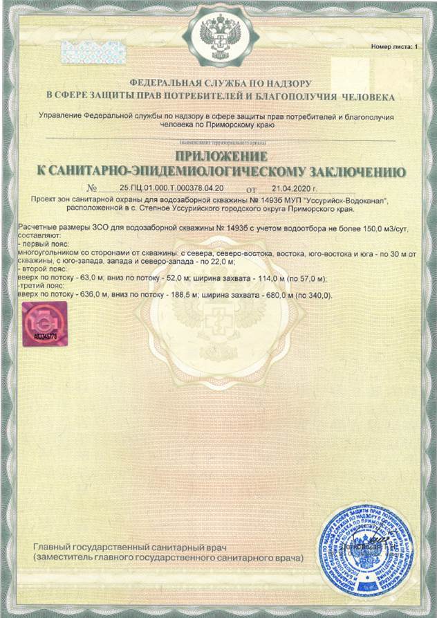 Постановление Правительства Приморского края от 09.08.2023 N 551-пп "Об установлении зон санитарной охраны для водозаборной скважины N 1493б, расположенной в с. Степное Уссурийского городского округа Приморского края"