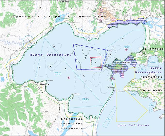 Постановление Правительства Приморского края от 12.02.2026 N 106-пп "Об округе горно-санитарной охраны месторождения лечебных грязей «Бухта Экспедиции», расположенного в пределах лечебно-оздоровительной местности регионального значения «Ясное» Приморского края". Рис. 1